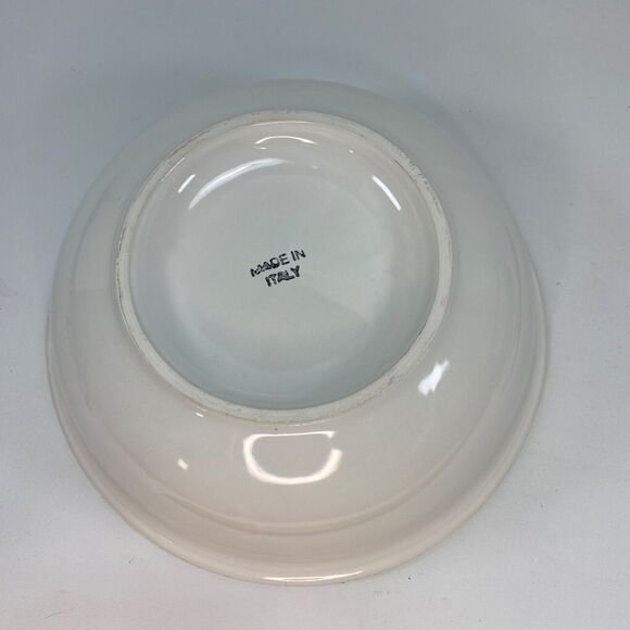 Large Ceramic Salad Pasta Vegetable Bowl Made in Italy Spoon & Fork Set Green - Picture 9 of 11